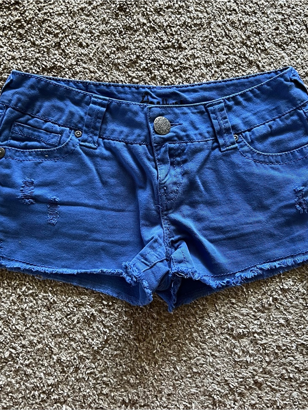 Amethyst Y2K Low Rise Blue Shorts
